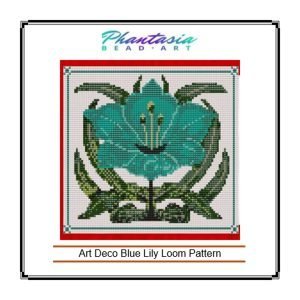 Art Deco Blue Lily - Loom Pattern