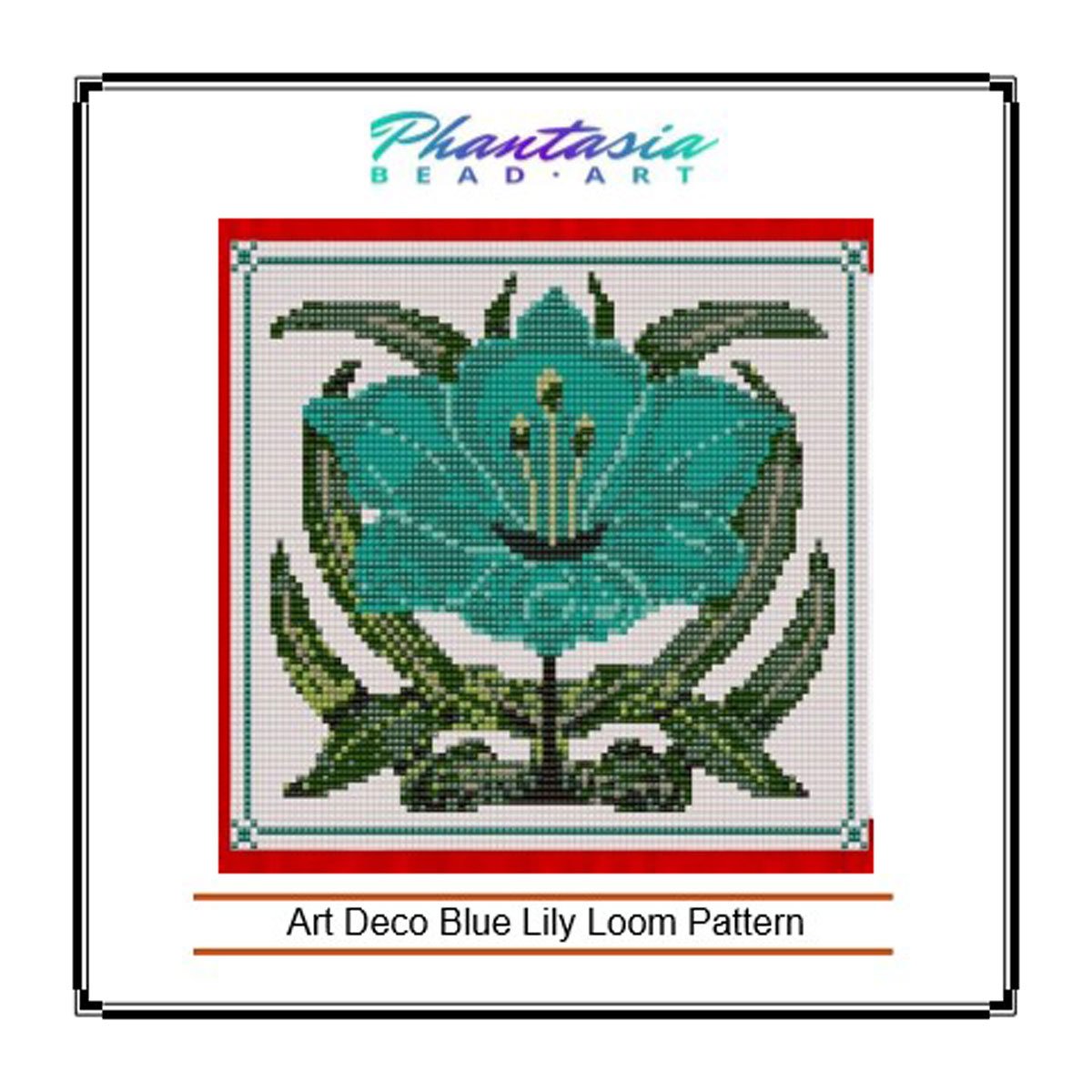 Art Deco Blue Lily - Loom Pattern