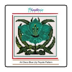 Art Deco Blue Lily Peyote pattern