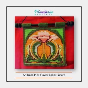 Art Deco Pink Flower Loom Pattern