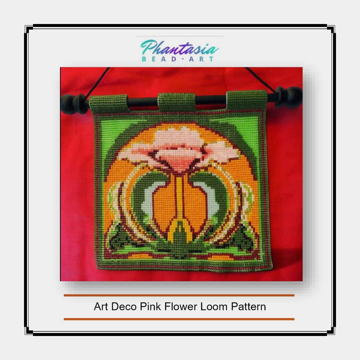 Art Deco Pink Flower Loom Pattern