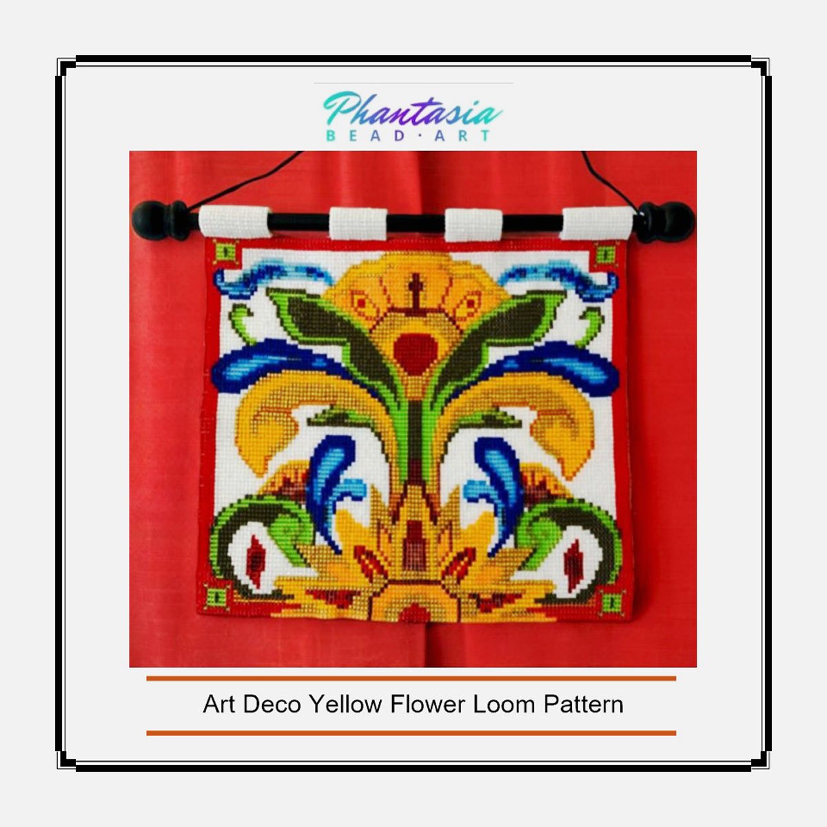 Art Deco Yellow Flower Loom Pattern